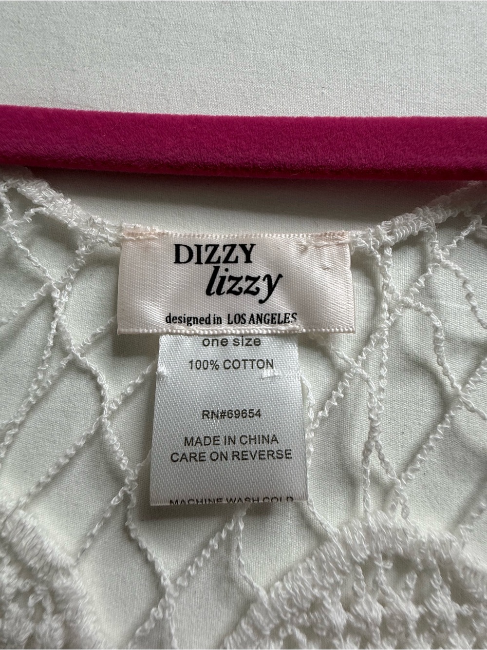Dizzy Lizzy White Crochet Fringe Vest - Picture 4 of 6
